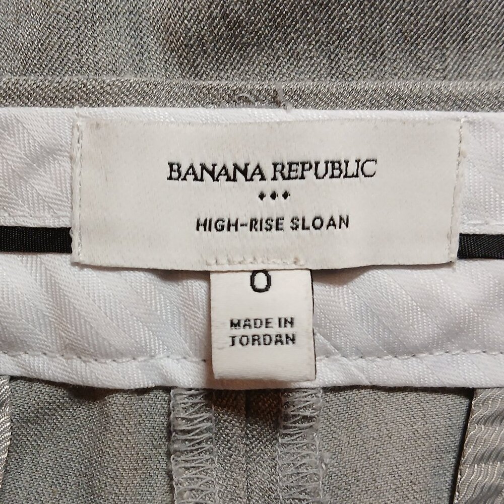 BANANA REPUBLIC Sloan Gray High-Rise Trousers NWOT - Picture 6 of 10